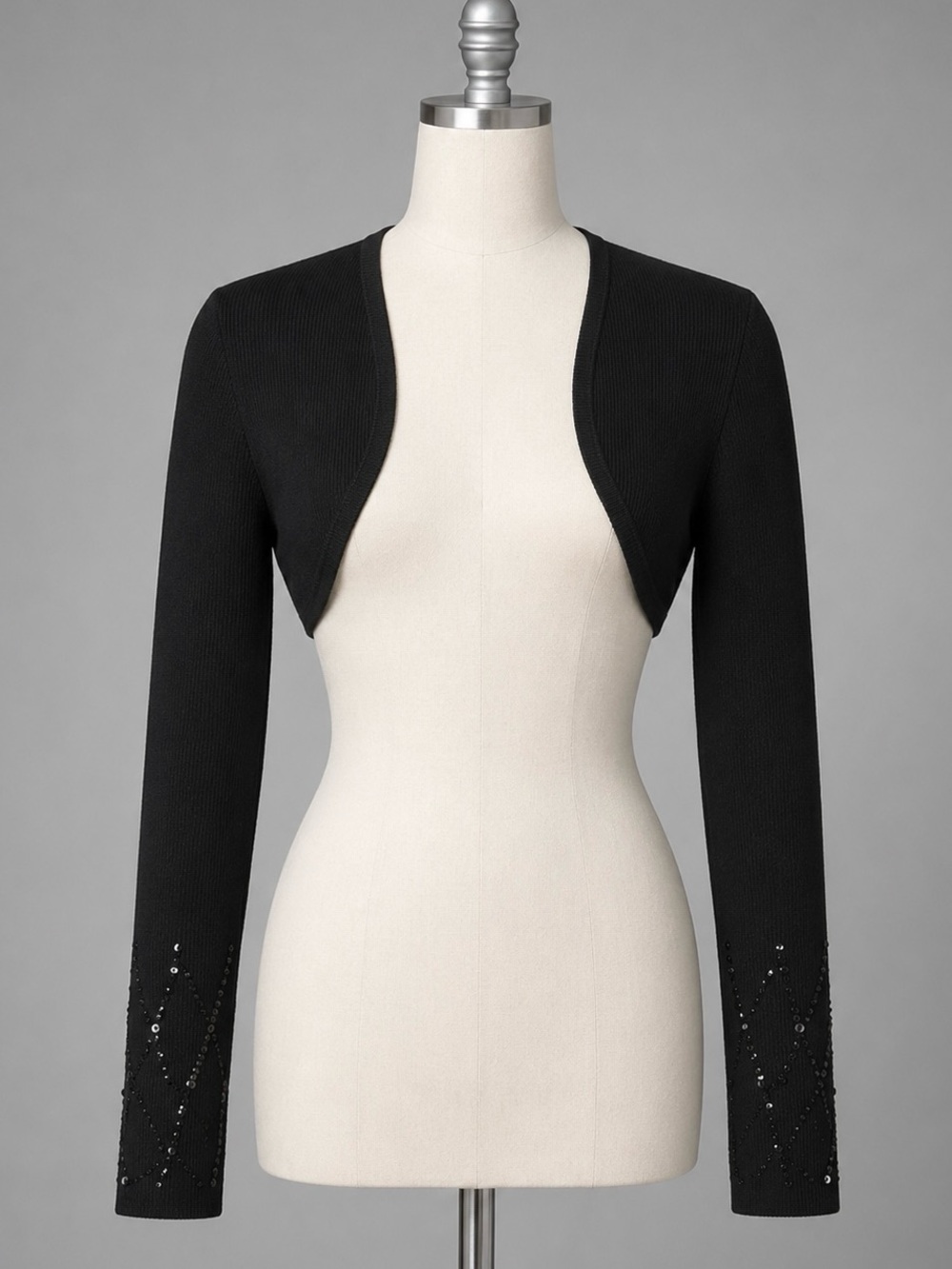 ABS Evening Allen Schwartz Black Cropped Jacket